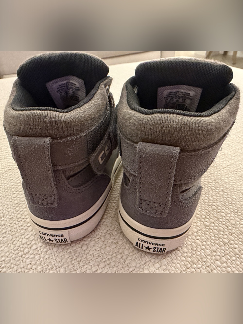 Converse Gray and White Mid-Top Sneakers - Picture 4 of 7